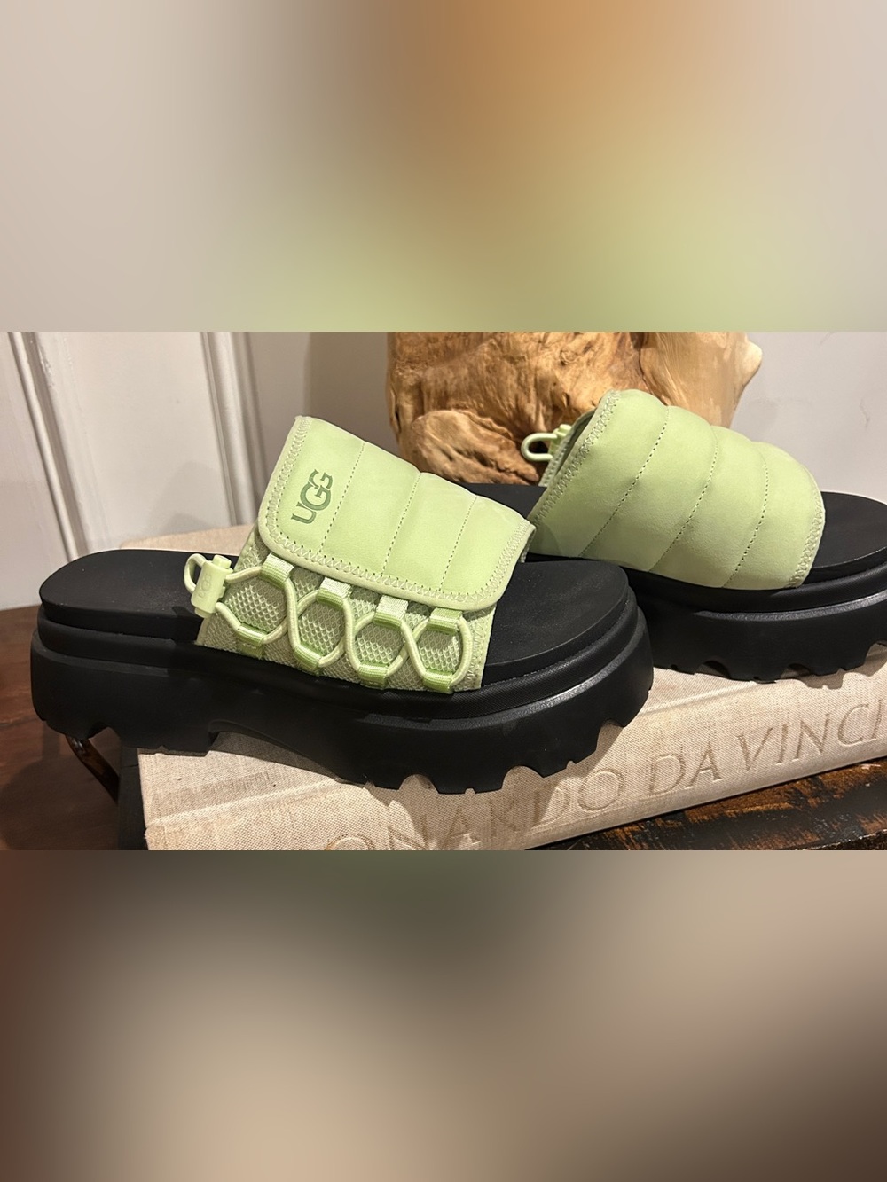 UGG Women Quilted Slide Sandals, Chunky Platform, Callie Sandal 'Caterpillar'